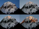40 Sunrise On Mount Kailash North Face On Mount Kailash Outer Kora The sun very quickly descends Mount Kailash North Face at sunrise from Dirapuk.